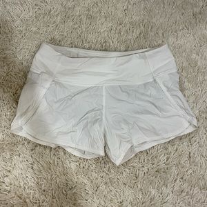 Lululemon white athletic shorts
